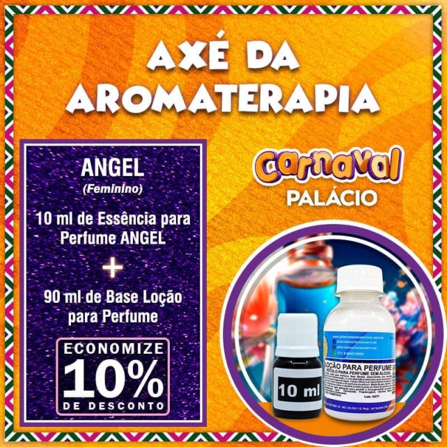 Combo Perfume ANGEL Feminino (10 ml de Essência + 90 ml de Base Loção para Perfume)