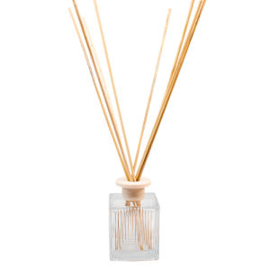 Difusor de Varetas de Vidro Cubo Frisado Transparente - 200 ml